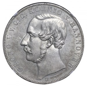 Kingdom of Hannover, 2 Vereinsthaler, 1862 year, B, NGC, MS 61