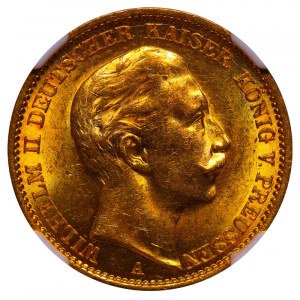 Kingdom of Prussia, 20 Mark, 1910 year, A, NGC, MS 62