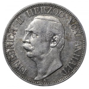 Anhalt-Dessau, 3 Mark, 1909 year, A