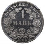 Germany, 1 Mark, 1904 year, F, MS 66 DPL, Top PoP