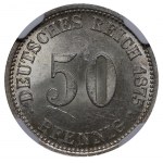 Germany, 50 Pfennigs, 1875 year, A, NGC, MS 63