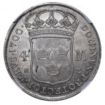 Sweden, 4 Mark, 1700 year, HZ, NGC, MS 61, Top PoP