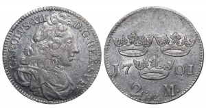 Sweden, 2 Mark, 1701 year, HZ