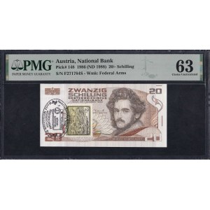 Austria, 20 Schilling, 1986 (1988), Choice UNC 63