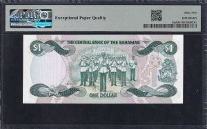 Bahamas, 1 Dollar, 1974 (1984), Gem UNC 65 EPQ