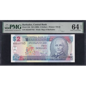 Barbados, 2 Dollars, 1999, Choice UNC 64 EPQ