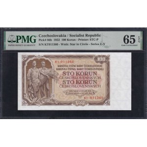 Czechoslovakia, 100 Korun, 1953, Gem UNC 65 EPQ