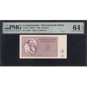 Czechoslovakia, 2 Kronen, 1943, Choice UNC 64 EPQ