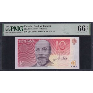 Estonia, 10 Krooni, 2007, Gem UNC 66 EPQ