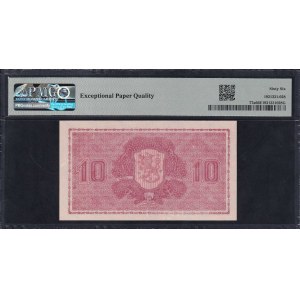 Finland, 10 Markkaa, 1945, Gem UNC 66 EPQ, ''TOP POP''