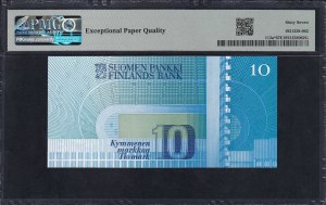 Finland, 10 Markkaa, 1986, Superb Gem UNC 67 EPQ, ''Replacement'', ''TOP POP''