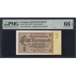 Germany, 1 Rentenmark, 1937, Gem UNC 66 EPQ