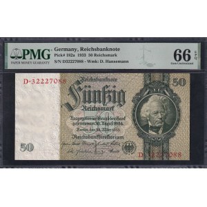 Germany, 50 Reichsmark, 1933, Gem UNC EPQ 66