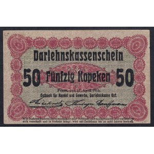 Germany, 50 Kopeken, 1916, POSEN, VF
