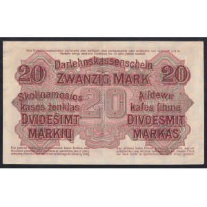 Germany, 20 Mark, 1918, KOWNO, XF