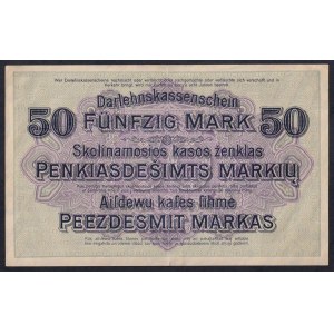 Nemecko, 50 mariek, 1918, KOWNO, XF