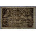 Německo, 100 marek, 1918, KOWNO, VF