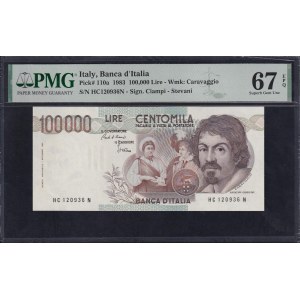 Italy, 100000 Lire, 1983, Superb Gem UNC 67 EPQ
