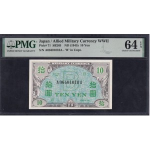 Japan, 10 Yen, 1945, Choice UNC 64 EPQ