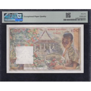 Laos, 100 Kip, 1957, Gemma UNC 66 EPQ