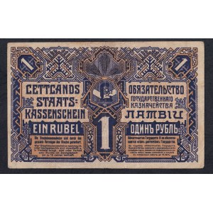 Latvia, 1 Ruble, 1919, VF