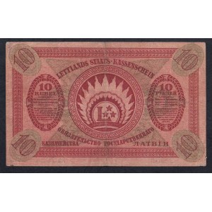Latvia, 10 Rubles, 1919, VF