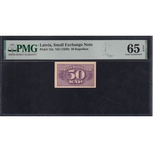 Latvia, 50 Kapeikas, 1920, Gem UNC 65 EPQ