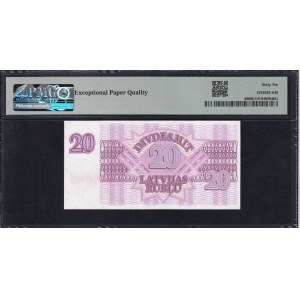 Latvia, 20 Rubles, 1992, Gem UNC 66 EPQ