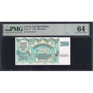 Latvia, 200 Rubles, 1992, Choice UNC 64
