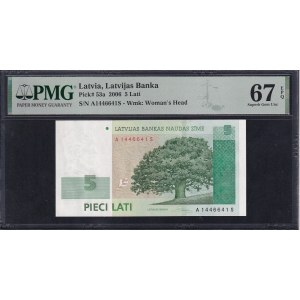 Latvia, 5 Lati, 2006, Superb Gem UNC 67 EPQ