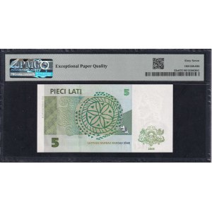 Latvia, 5 Lati, 2009, Superb Gem UNC 67 EPQ