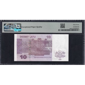 Latvia, 10 Latu, 2008, Superb Gem UNC 67 EPQ