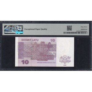 Latvia, 10 Latu, 2008, Superb Gem UNC 67 EPQ, ''Replacement''