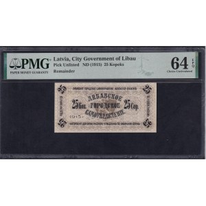 Latvia, 25 Kopeks, 1915, Choice UNC 64 EPQ