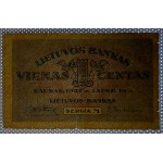 Lithuania, 1 Centas, 1922, VG