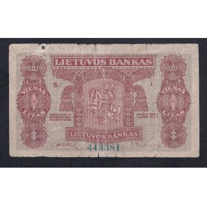 Lithuania, 1 Litas, 1922, F