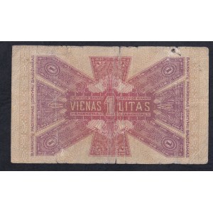 Lithuania, 1 Litas, 1922, F