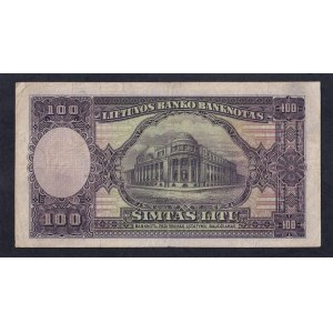 Lithuania, 100 Litu, 1928, VF