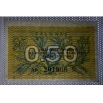 Lithuania, 0.5 Talonas, 1991, XF-AU, ''Valstybinis'', ERROR