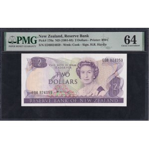 New Zealand, 2 Dollars, 1981-85, Choice UNC 64