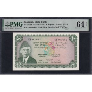 Pakistan, 10 Rupees, 1972-75, Choice UNC 64 EPQ