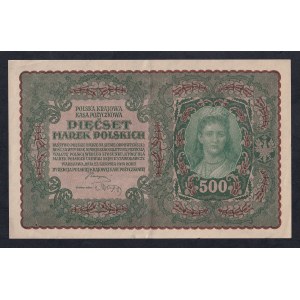 Poland, 500 Marek Polskich, 1919, XF