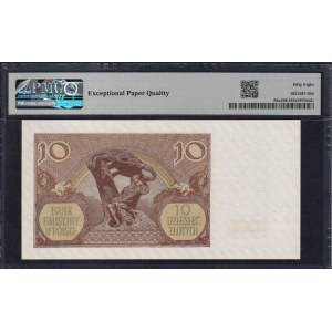 Poland, 10 Zlotych, 1940, Choice About UNC 58 EPQ