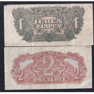 Poland, Set of 2 Banknotes, 1944, VF