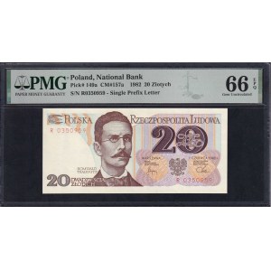 Poland, 20 Zlotych, 1982, Gem UNC 66 EPQ