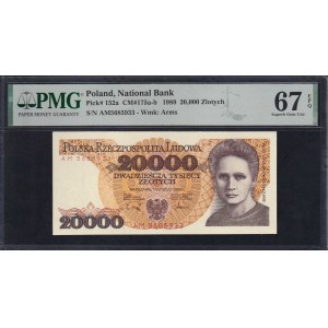 Poland, 20.000 Zlotych, 1989, Superb Gem UNC 67 EPQ