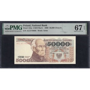 Poland, 50.000 Zlotych, 1989, Superb Gem UNC 67 EPQ