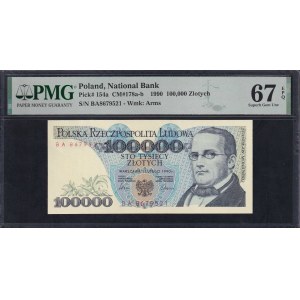 Poland, 100.000 Zlotych, 1990, Superb Gem UNC 67 EPQ