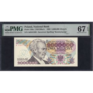 Poland, 2.000.000 Zlotych, 1992, Superb Gem UNC 67 EPQ