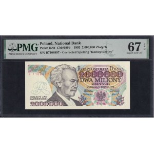 Poland, 2.000.000 Zlotych, 1992, Superb Gem UNC 67 EPQ